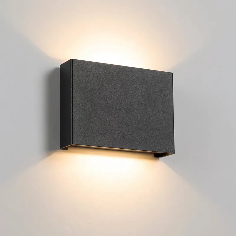 wandlamp - Elroy - up - downlighter - 2700K - 3000K - 4000K - IP65 - aluminium de KS Verlichting en Noir – photo produit