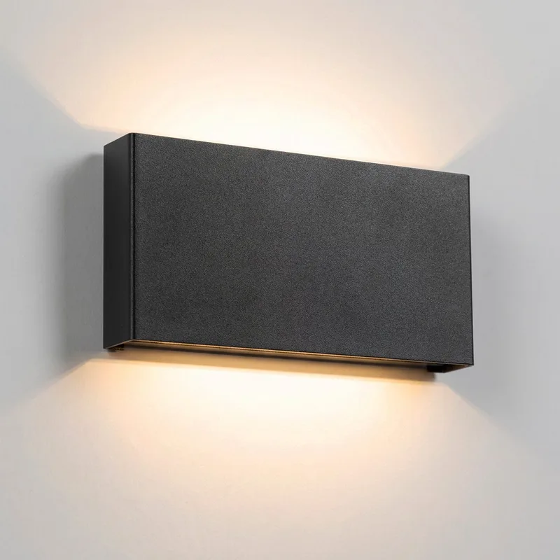 wandlamp - Elroy - up - downlighter - medium - 2700K - 3000K - 4000K - IP65 - aluminium de KS Verlichting en Noir – photo produit
