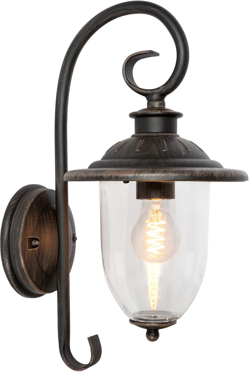 wandlamp - Elzas - Aluminium - Landelijke decoratie - Bruin de KS Verlichting en Rustiek Bruin – photo produit