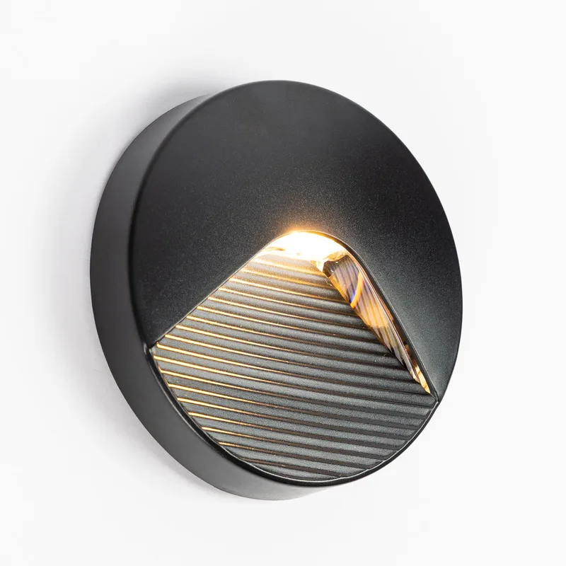 wandlamp - Emily - buitenlamp - IP65 - 3000K - aluminium - downlighter de KS Verlichting en Noir – photo produit