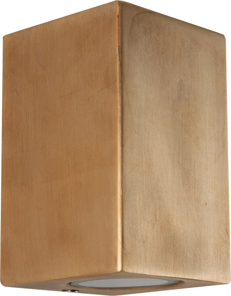 wandlamp - Geo - up - down - muurlamp - buitenlamp - GU10 - vierkant von KS Verlichting in Messing – Produktfoto