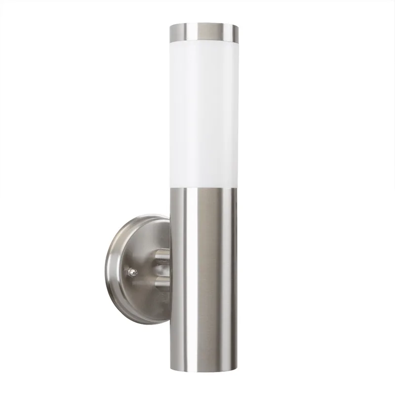wandlamp - Lech 4 - GU10 - modern - rond - melkglas von KS Verlichting in Rvs – Produktfoto