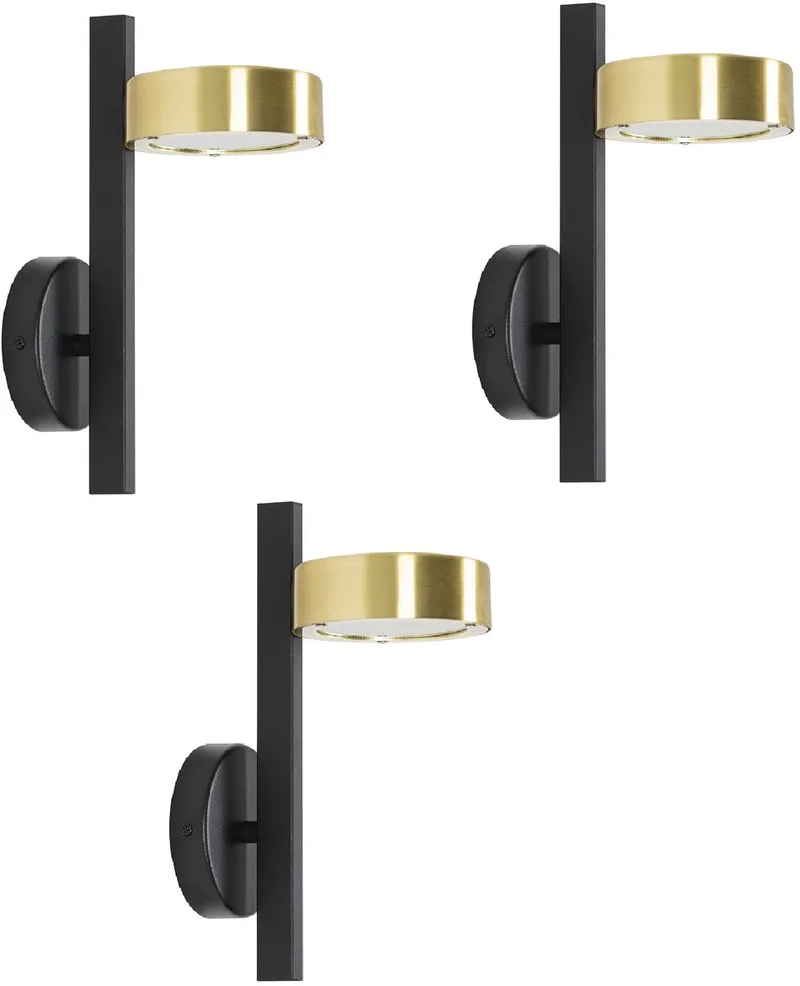 Wandlamp LED Orion 3 stuks de KS Verlichting en Laiton – photo produit