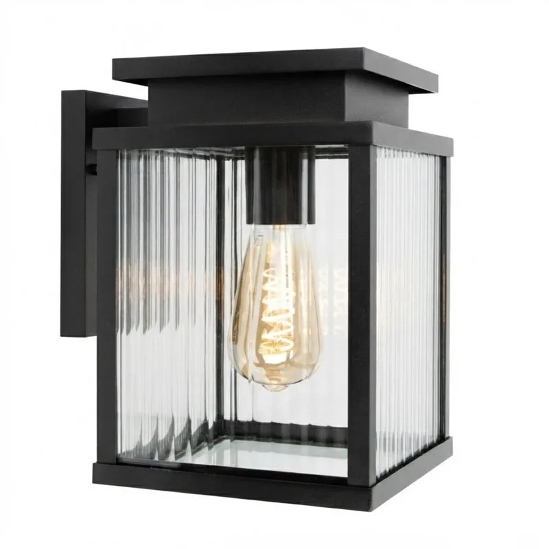 Wandlamp Leicester 2 - Moderne buitenverlichting - E27 fra KS Verlichting i Sort – produktbillede