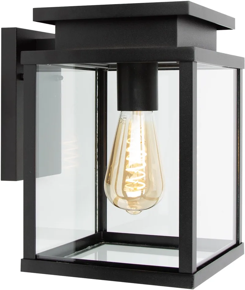 Wandlamp Leicester - Moderne buitenverlichting - E27 fra KS Verlichting i Sort – produktbillede