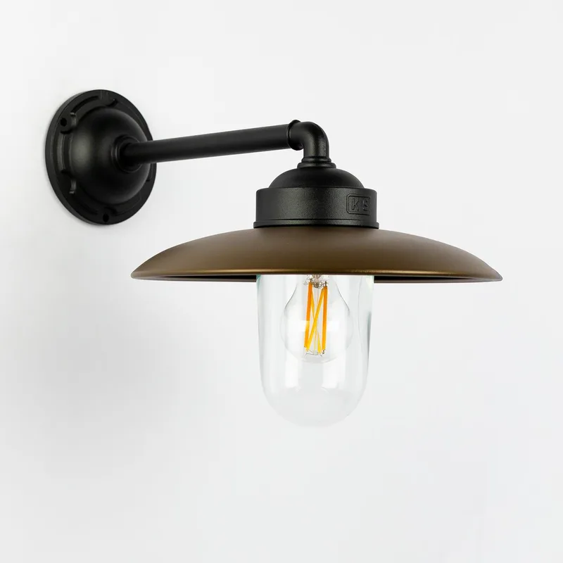 wandlamp - Palazzo stallamp - Landelijk - Aluminium - Brons de KS Verlichting en Noir – photo produit