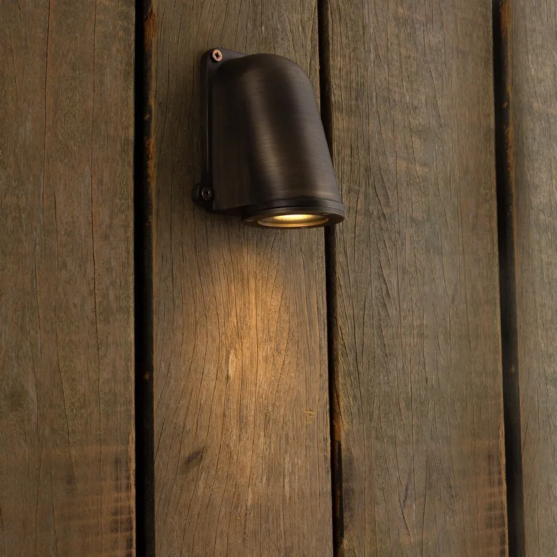 Wandlamp - Pilot - buitenlamp - downlighter - GU10 - landelijk fra KS Verlichting i Bronze – produktbillede
