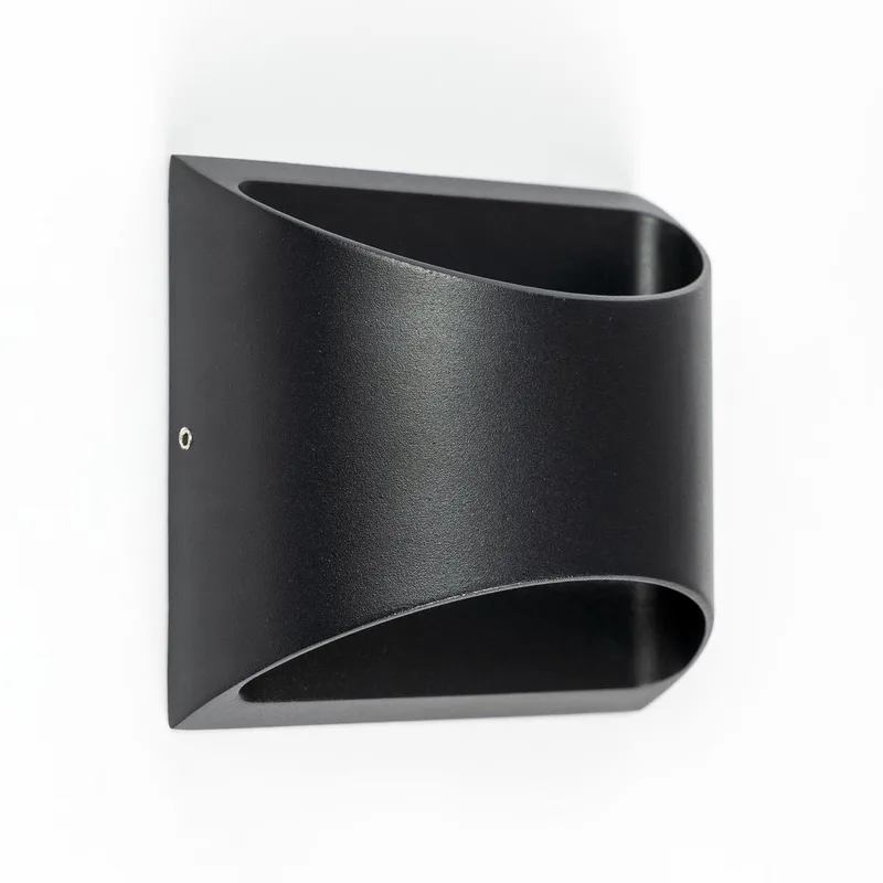 wandlamp - Reno - up - downlighter - LED - 3000K - Aluminium fra KS Verlichting i Sort – produktbillede
