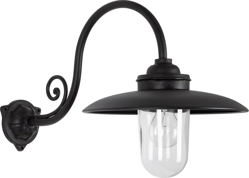 wandlamp - Rhone - E27 - IP44 - Klassiek - Gietijzeren - Zwart van KS Verlichting in Antraciet – productfoto