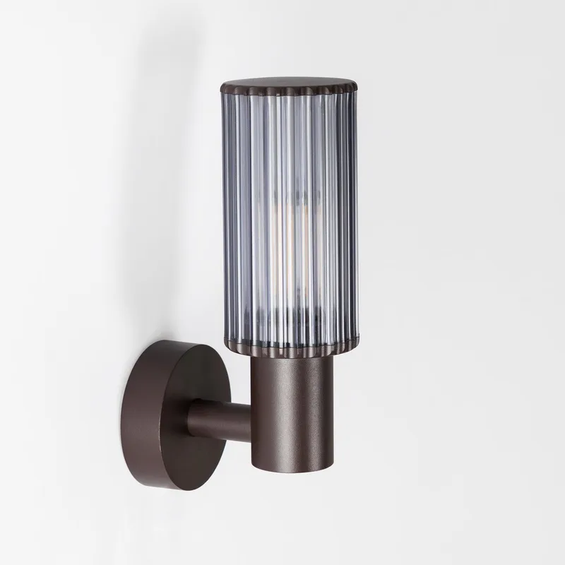 wandlamp - Sablon - zwart - bruin - E27 - aluminium - dimbaar fra KS Verlichting i Zwartbruin – produktbillede