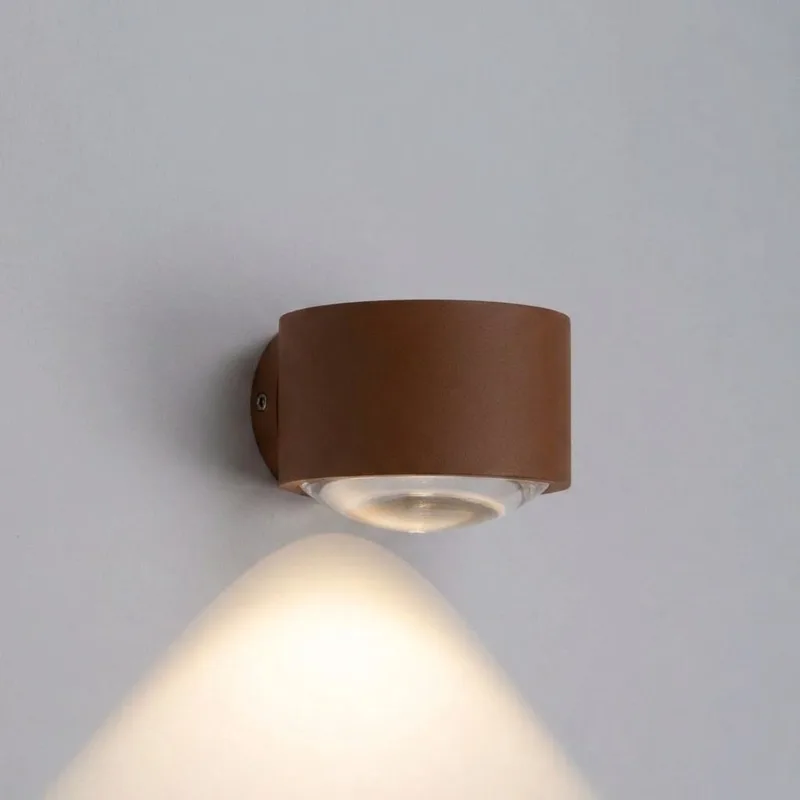 wandlamp - Scope - downlighter - binnenverlichting - glas - aluminium - IP65 - muurlamp - 3000K fra KS Verlichting i Rustiek Bruin – produktbillede