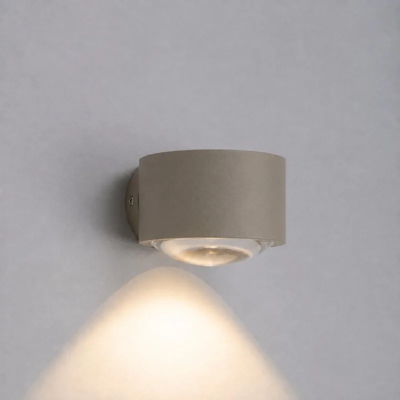 wandlamp - Scope - downlighter - champagne - binnenverlichting - glas - aluminium - IP65 - muurlamp - 3000K de KS Verlichting en Beige – photo produit