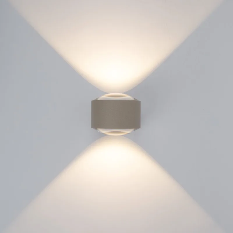 wandlamp - Scope - up - down - binnenverlichting - glas - aluminium - muurlamp - 3000K fra KS Verlichting i Champagne – produktbillede