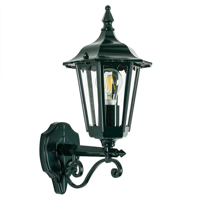 wandlamp - Sfeero - Staand - Buitenlamp - E27 - Glas - Klassiek - Aluminium - Groen de KS Verlichting en Meerdere kleuren mogelijk – photo produit