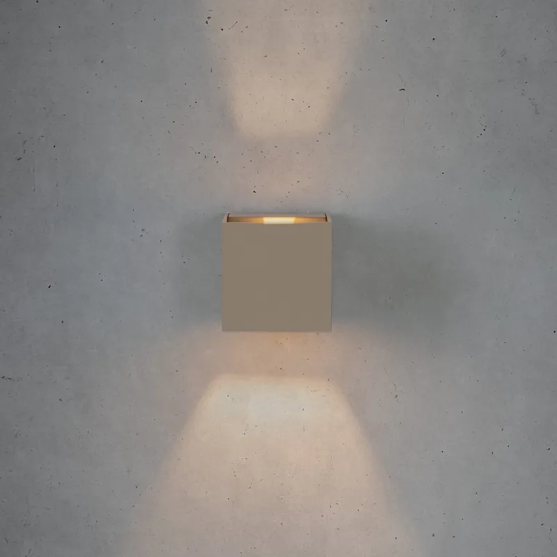 wandlamp - Shift - up - down - verstelbaar - muurlamp - aluminium - G9 - dim to warm - LED - 2200K - 3000K de KS Verlichting en Champagne – photo produit