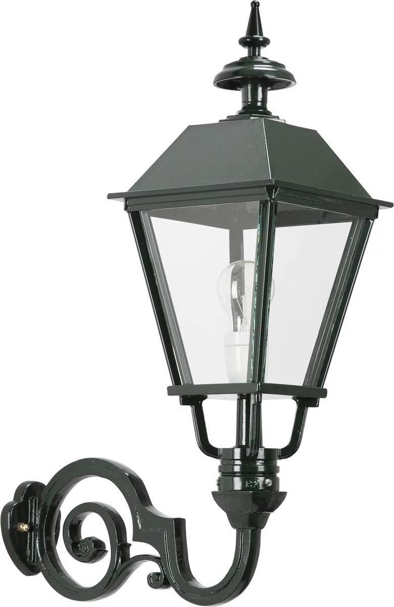 wandlamp - Singel - M - E27 - Buitenlamp - Weersbestendig - Aluminium - Antraciet - Zwart fra KS Verlichting i Grøn – produktbillede