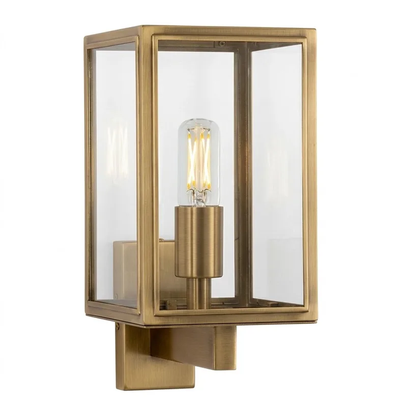 wandlamp - Soho - antiek - modern - buitenverlichting - E27 - strak - aluminium fra KS Verlichting i Messing – produktbillede