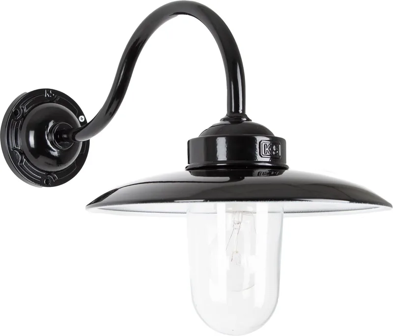 wandlamp - Solingen - E27 - Aluminium - Wit fra KS Verlichting i Sort – produktbillede