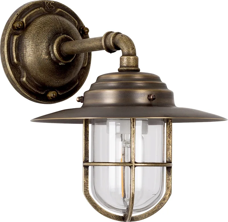 wandlamp - Tours - E27 - IP44 - Klassiek - Koper de KS Verlichting en Bronze – photo produit