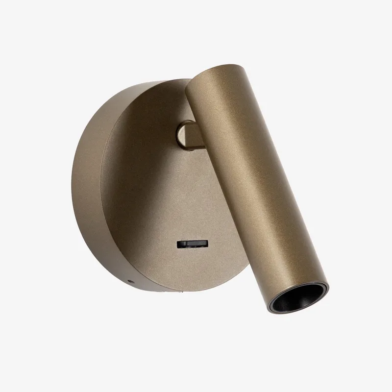 wandlamp - Viktor - bedlamp - met schakelaar - leeslamp - USB - LED - 3000K - aluminium von KS Verlichting in Bronze – Produktfoto