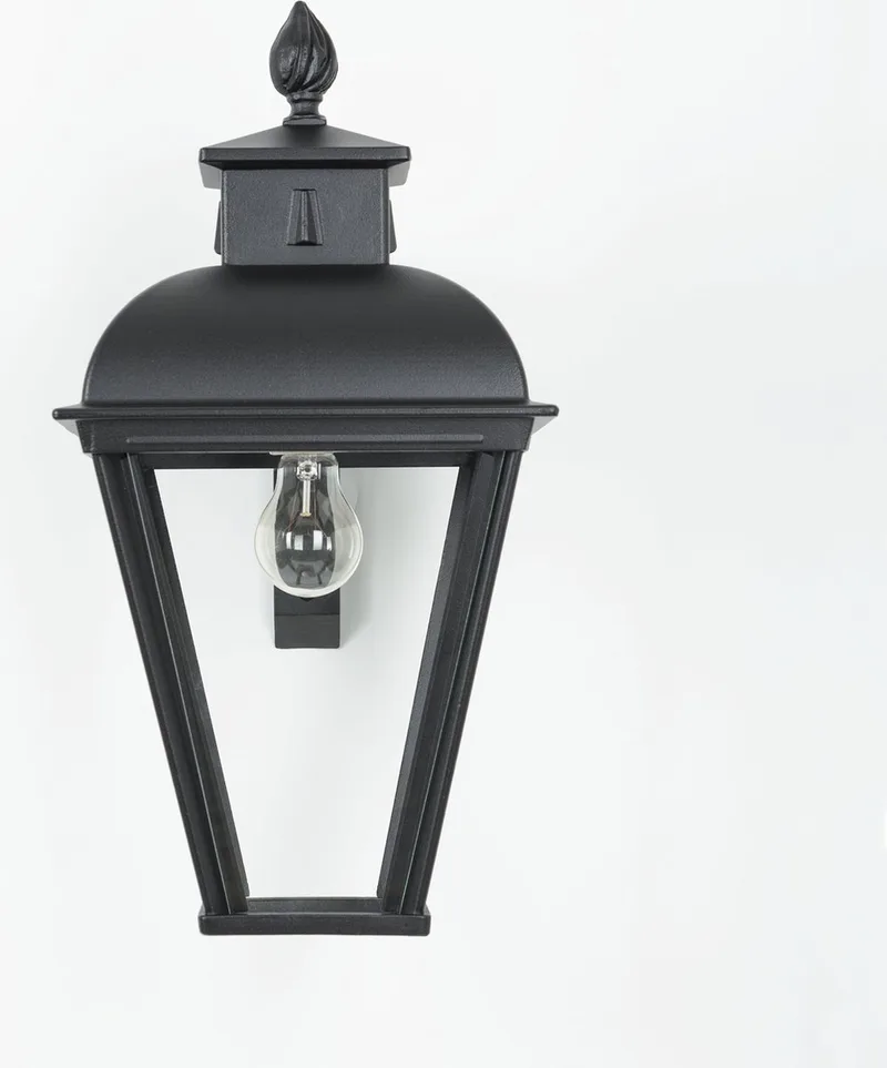 wandlamp - Vondel - Hang - Buitenverlichting - E27 - IP 44 - Klassiek - Glas von KS Verlichting in Schwarz – Produktfoto