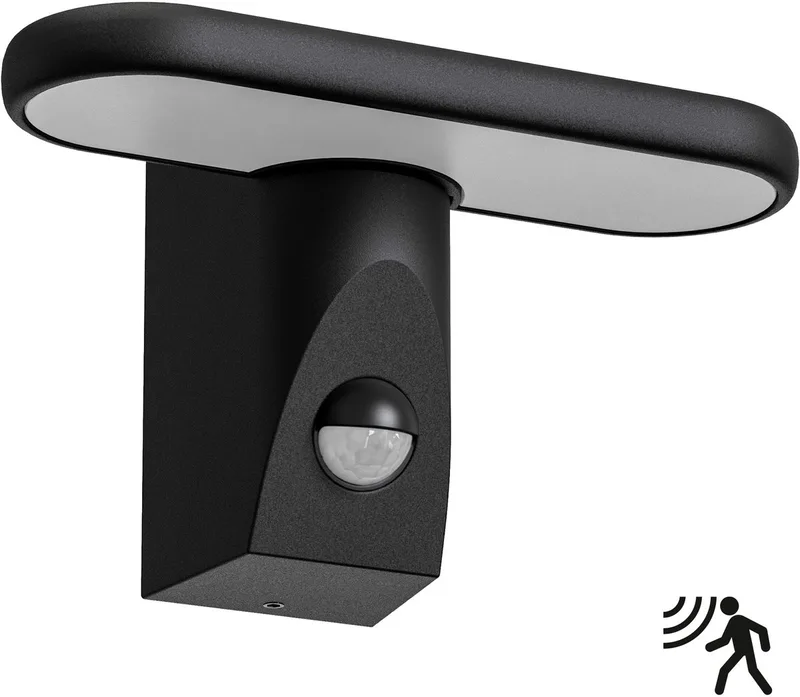 wandlamp - Zack - bewegingssensor - buitenlamp - 3000K - aluminium von KS Verlichting in Schwarz – Produktfoto
