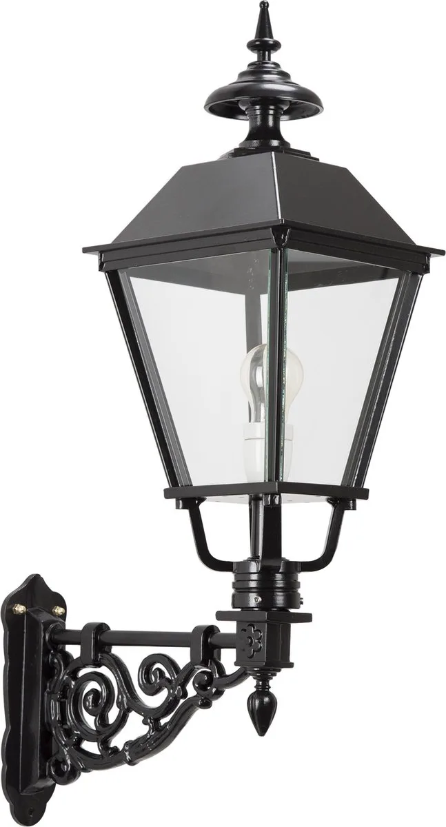 wandlamp - Zandvoort - L - Buitenlamp - E27 - Glas - Vierkant - Klassiek - Aluminium - Groen - Zwart - Antraciet fra KS Verlichting i Meerdere kleuren mogelijk – produktbillede