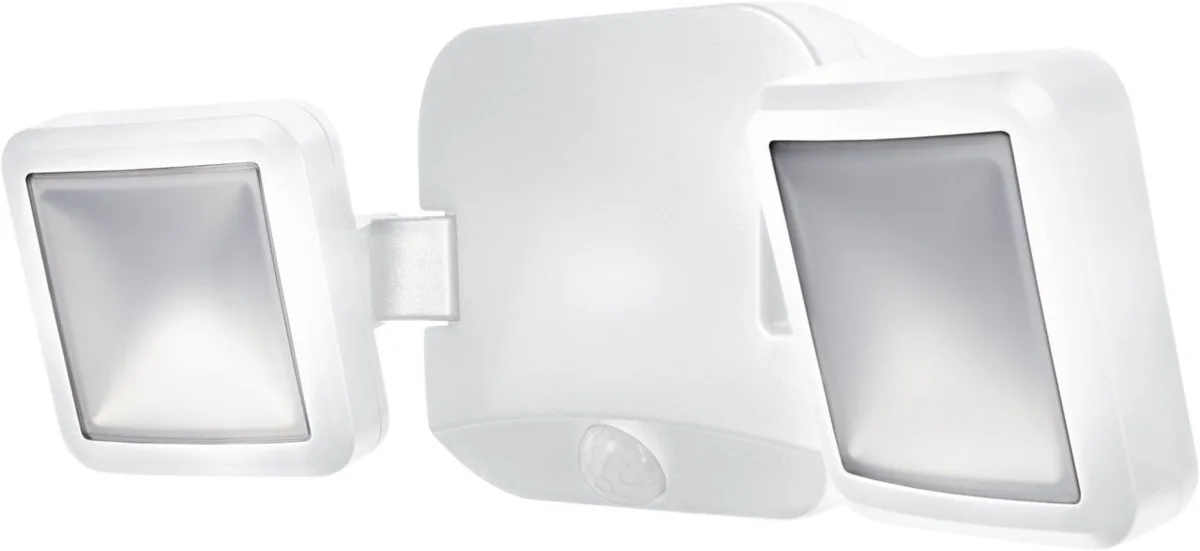 Außen-Wandleuchte Ledvance LED Spotlight Double Inkl. Leuchtmittel, Mit Bewegungsmelder nicht dimmbar från LEDVANCE i Vit – produktbild
