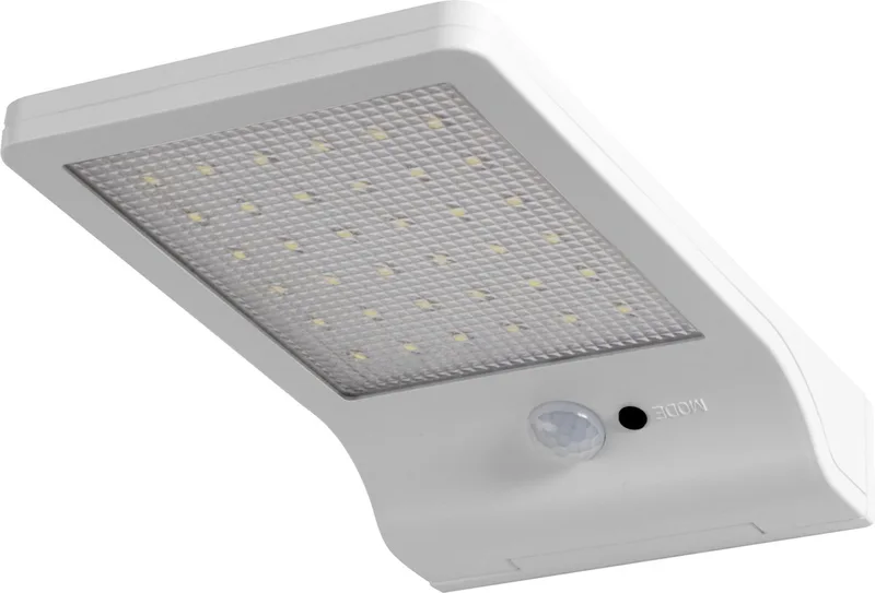 Batterij-aangedreven armatuur LED: voor muur, DoorLED Solar / 3 W, 3.3 V, Koel 4- K, body materiaal: acrylonitrile butadiene styrene (abs), IP44 by LEDVANCE in White – product photo