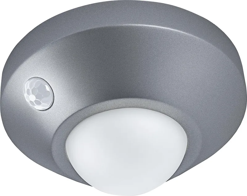 Batterij-aangedreven armatuur LED: voor muur, NIGHTLUX Ceiling / 1,70 W, 4.5 V, stralingshoek: 120, Koel wit, 4000 K, body materiaal: polycarbonate (pc)/acrylonitrile butadiene styrene (abs), IP20 by LEDVANCE in Silver – product photo