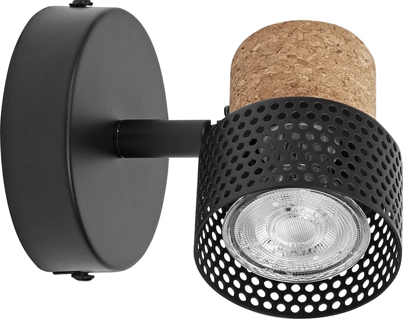 DECOR SPOT CORK, 1 x 3,4W, 230lm, spot, verstelbare koppen, veelzijdig gebruik, interieurspot, vervangbare ledlampen, warm witte lichtkleur, GU10 van LEDVANCE in Zwart – productfoto