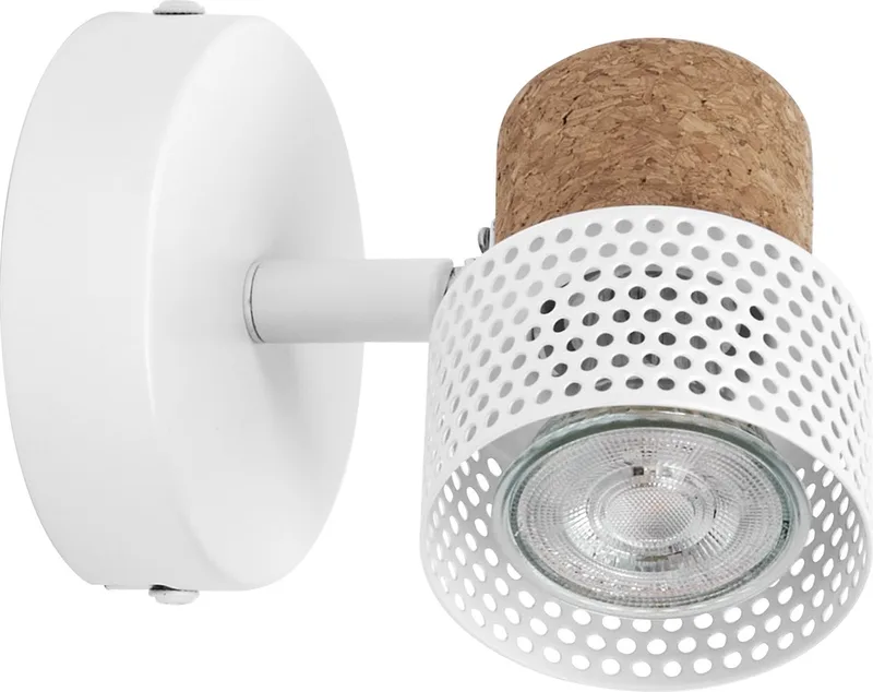 DECOR SPOT CORK, 1 x 3,4W, 230lm, spot, verstelbare koppen, veelzijdig gebruik, interieurspot, vervangbare ledlampen, dimbaar, warm witte lichtkleur, GU10 de LEDVANCE en Blanc – photo produit