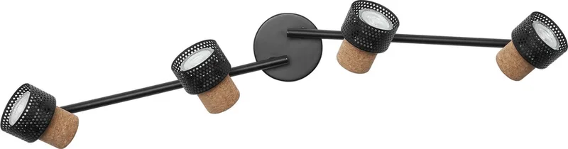 DECOR SPOT CORK, 4 x 3,4W, 920lm, spot, verstelbare koppen, veelzijdig gebruik, interieurspot, vervangbare ledlampen, dimbaar, warm witte lichtkleur, GU10 de LEDVANCE en Noir – photo produit