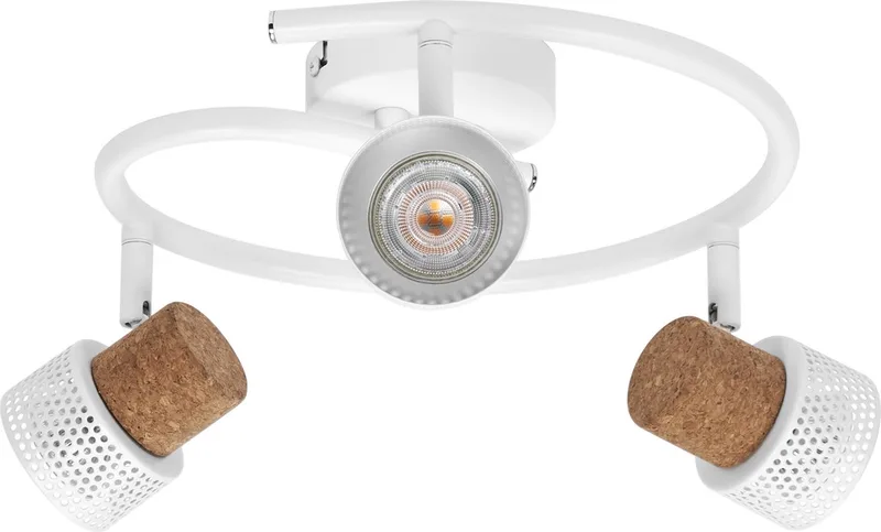 DECOR SPOT CORK Spiral, 3 x 3,4W, 690lm, spot, verstelbare koppen, veelzijdig gebruik, interieurspot, vervangbare ledlampen, dimbaar, warm witte lichtkleur, GU10 van LEDVANCE in Wit – productfoto