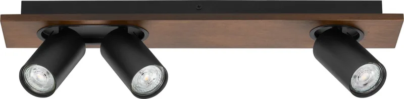 DECOR SPOT MERCURY, 3 x 3,4W, 690lm, hout-look spot, verstelbare koppen, veelzijdig gebruik, interieurspot, vervangbare ledlampen, warm witte lichtkleur, GU10 de LEDVANCE en Noir – photo produit