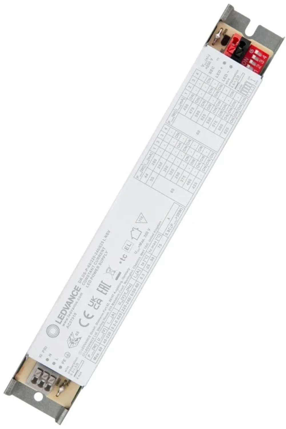 Doos 20x Ledvance LED Driver | LED DRIVER DIP-SWITCH LINEAR -60/220-240/625 L NSV | IP20 från LEDVANCE – produktbild