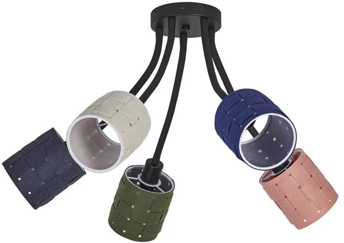 Doos 4x Ledvance LED Armatuur E14 | Decor Felt Weaving Cans Ceiling 5XE14 Multicolor fra LEDVANCE – produktbillede