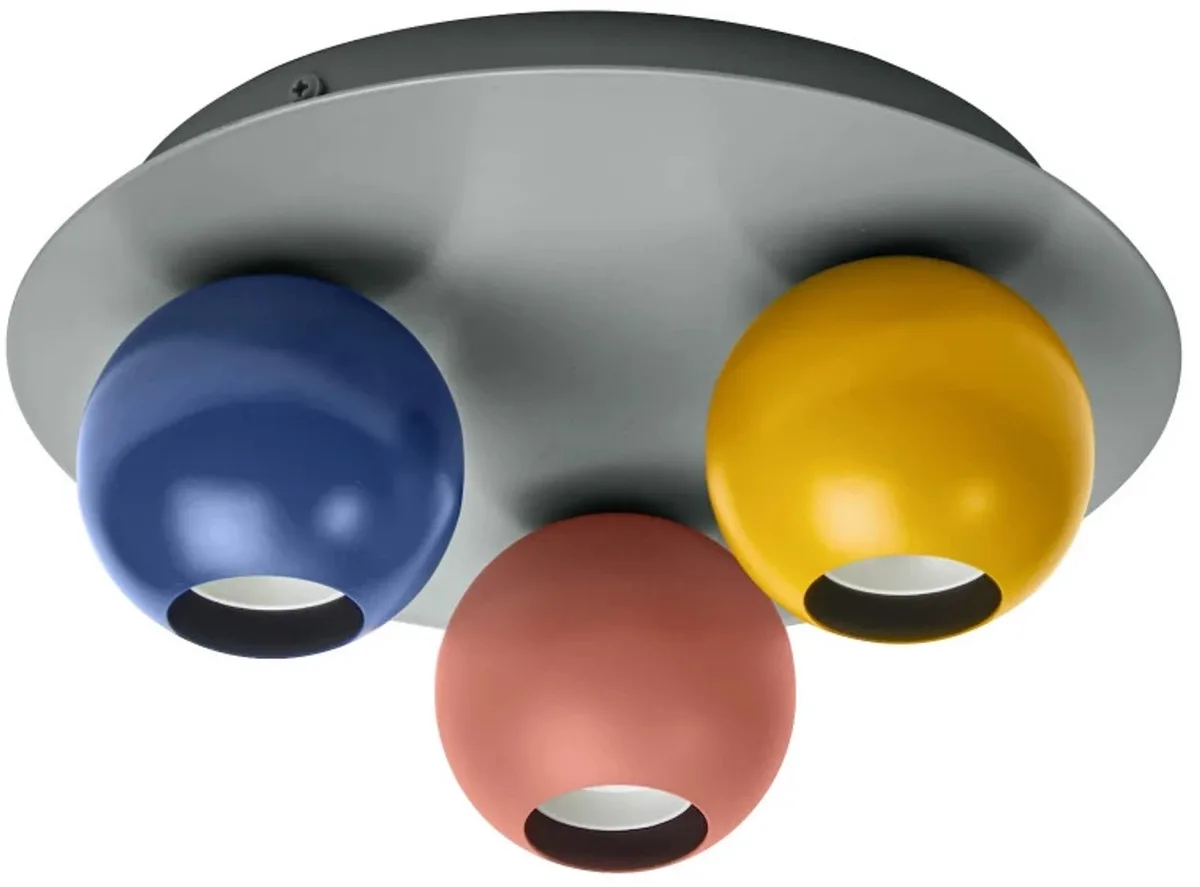 Doos 4x Ledvance LED armatuur E27, Decor Bubble plafondlamp 3XE27 meerkleurig van LEDVANCE – productfoto