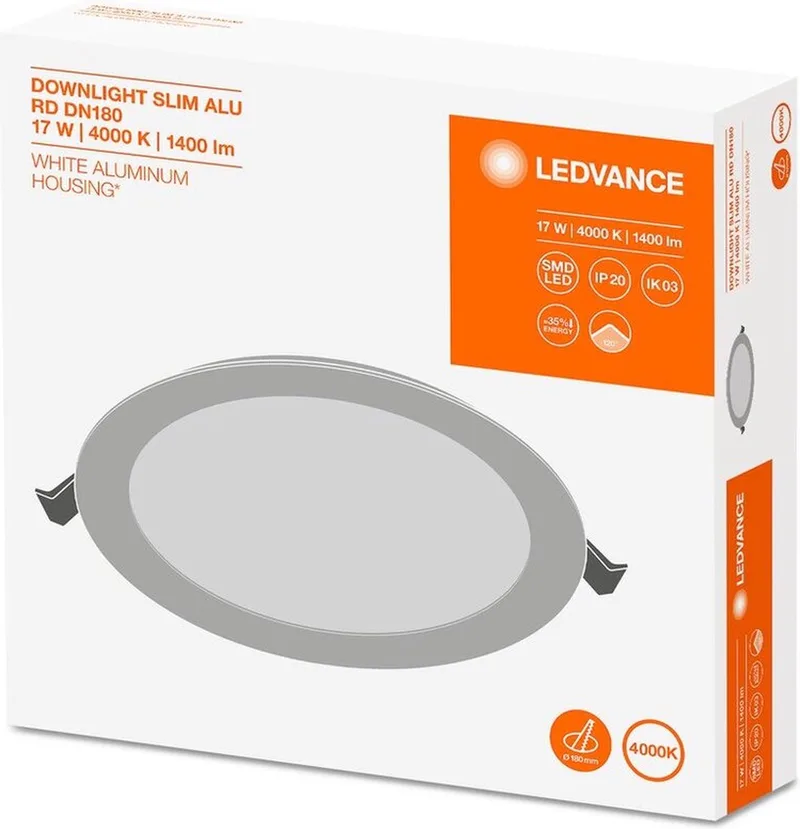 Downlight Slim Downlight/Spotlight/Floodlight - 4058075063945 - E38W3 de LEDVANCE en Blanc – photo produit