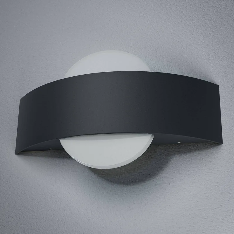 Endura Style Shield Round Außenwandlampe von LEDVANCE in Dunkelgrau, Opaal – Produktfoto