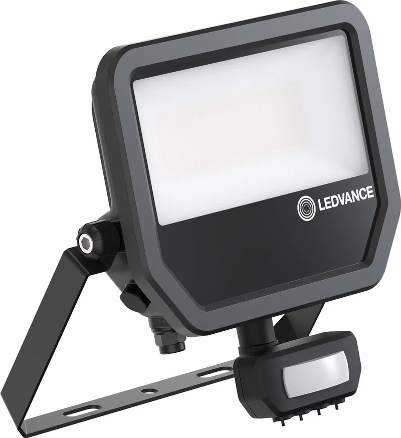 LED Breedstraler Aluminium Zwart 41W 6000lm 100D - 840 Koel Wit | IP65 - Bewegings- En Lichtsensor - Symmetrisch de LEDVANCE en Vert foncé – photo produit