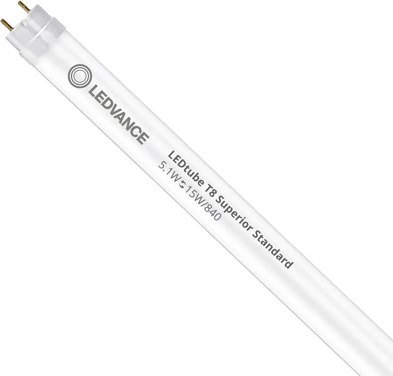 LED Buis T8 Superior (EM/Mains) Standard Output 5.1W 900lm - 840 Koel Wit | 44cm - Vervangt 15W de LEDVANCE en Vert foncé – photo produit