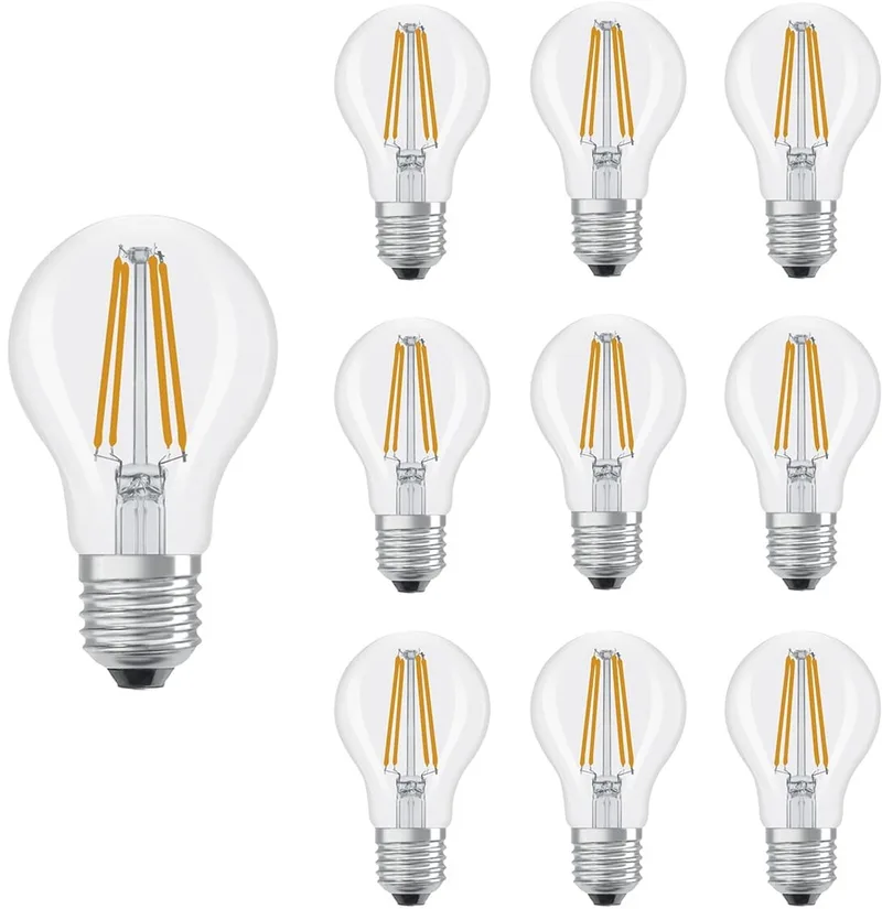 LED Classic A60 Filament Lamp E27 - 7W 806lm 4000K 230V - Ø60mm - Geschikt voor keuken, kantoor, studeerkamer - 10 stuks de LEDVANCE – photo produit