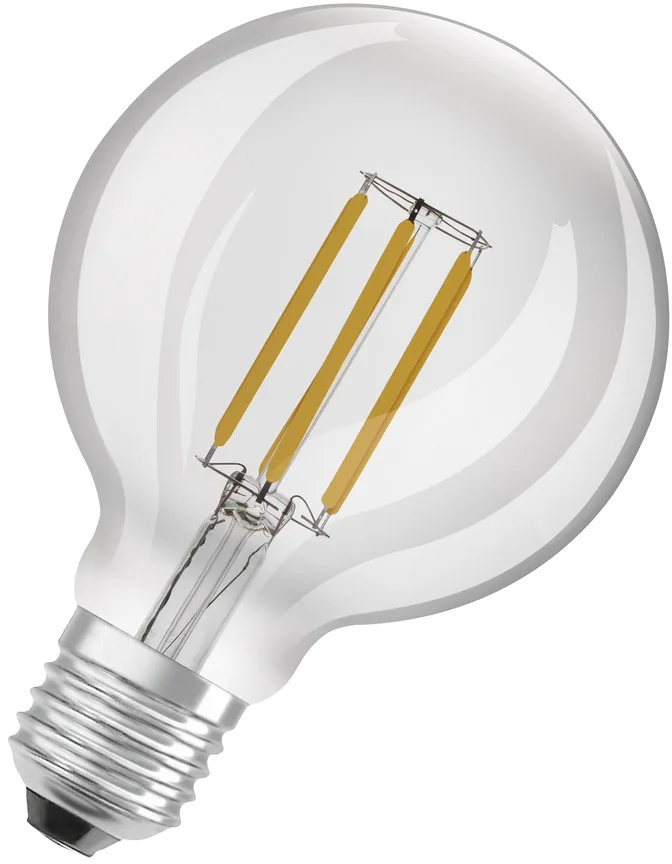 LED CLASSIC GLOBE ENERGIEEFFIZIENZ A S 4W 830 Klar E27 från LEDVANCE – produktbild
