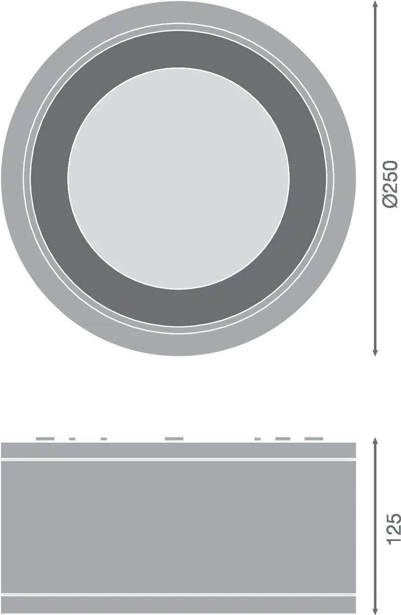 LED Downlight Surface IP65 Aluminium Wit 45W 4725lm 60D - 830 Warm Wit | IP65 de LEDVANCE en Blanc – photo produit