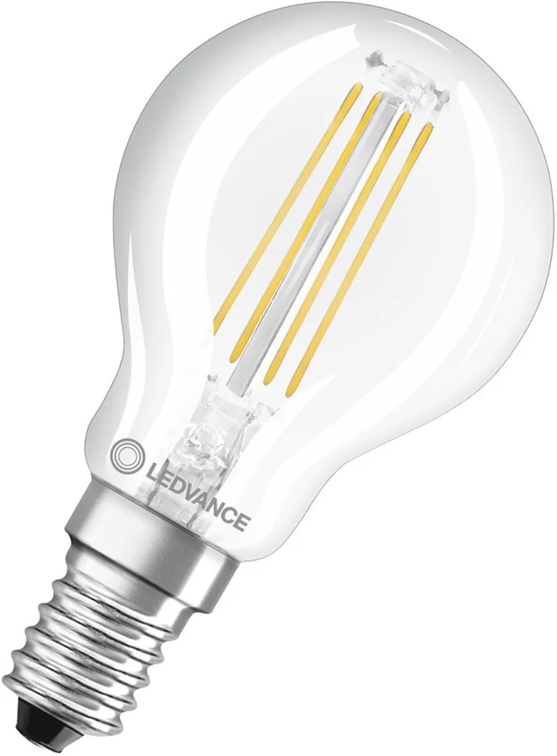 LED Filament Kogellamp E14 - 4W 470lm 2700K 230V - Ø45mm - Geschikt voor kroonluchters, woonkamer, eetkamerlampen by LEDVANCE – product photo
