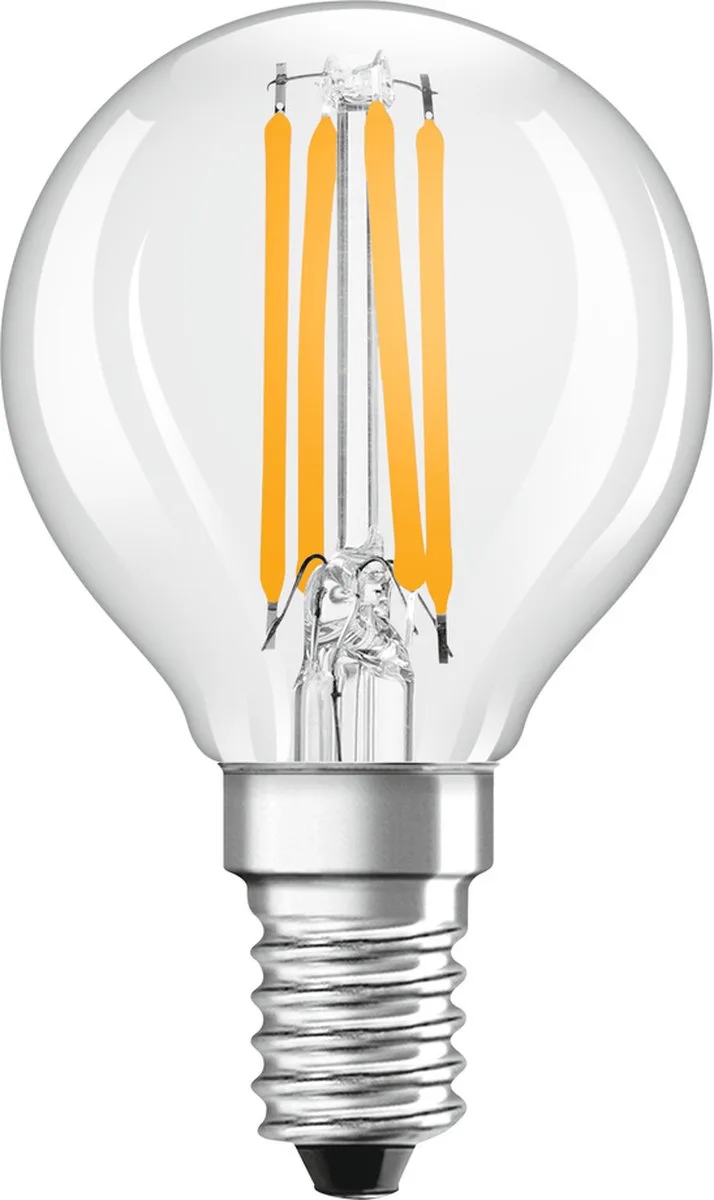 LED Filament Kogellamp E14 - 4W 470lm 2700K 230V - Ø45mm - Geschikt voor tafellampen, wandlampen, sfeerverlichting fra LEDVANCE – produktbillede