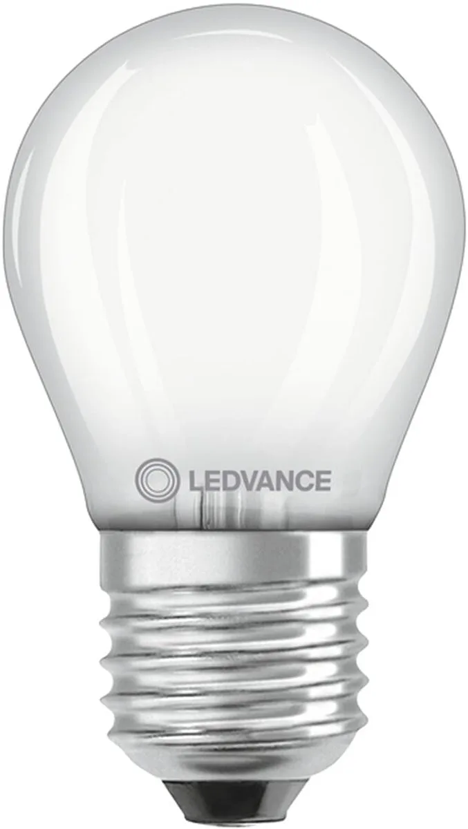 LED Filament Lamp P45 E27 - 2.5W 250lm 2700K Mat Glas - Ø45mm - Geschikt voor slaapkamerlampen, hotels, zachte sfeerverlichting by LEDVANCE – product photo