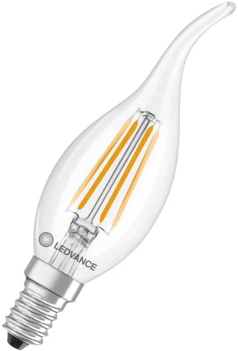 LED Filament Tip-kaarslamp E14 - 3.4W 470lm 2700K 230V - Ø35mm - Geschikt voor klassiek interieur, wandlampen, horeca fra LEDVANCE – produktbillede