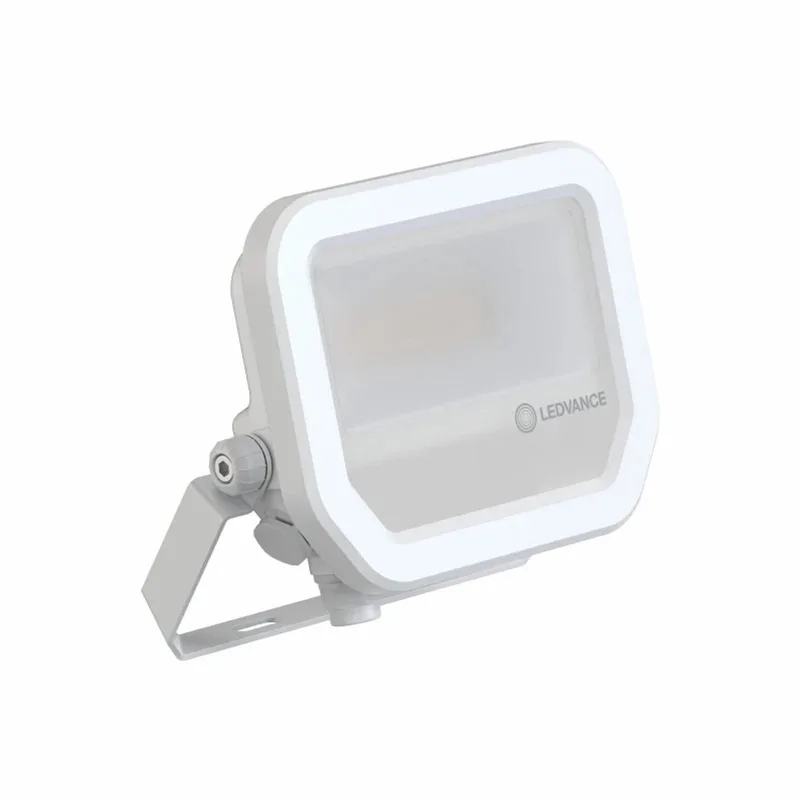 LED Floodlight Aluminium Wit 8W 1200lm 100D - 840 Koel Wit | IP66 - Symmetrisch de LEDVANCE en Blanc – photo produit